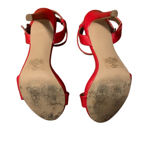 Steve Madden Red Strap Heels - Picture 2 of 2